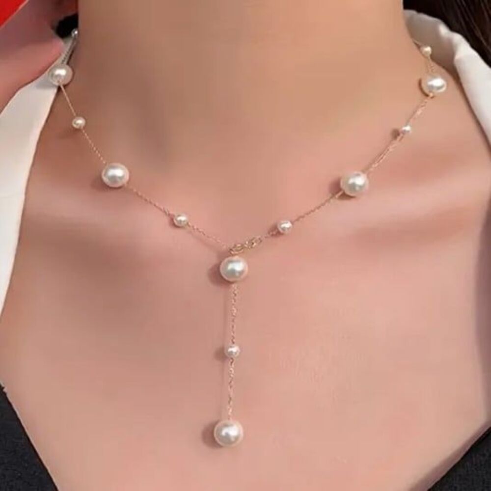 Elegant pearl fashion necklace multiple design options